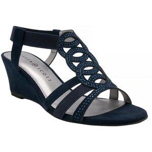 Karen Scott Womens Open Toe Ankle Strap Wedge Sandals